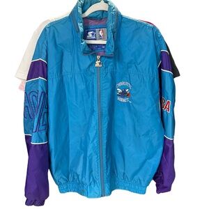 🔥 Vintage Charlotte Hornets Starter Jacket – Size M – Made in Korea 🔥
